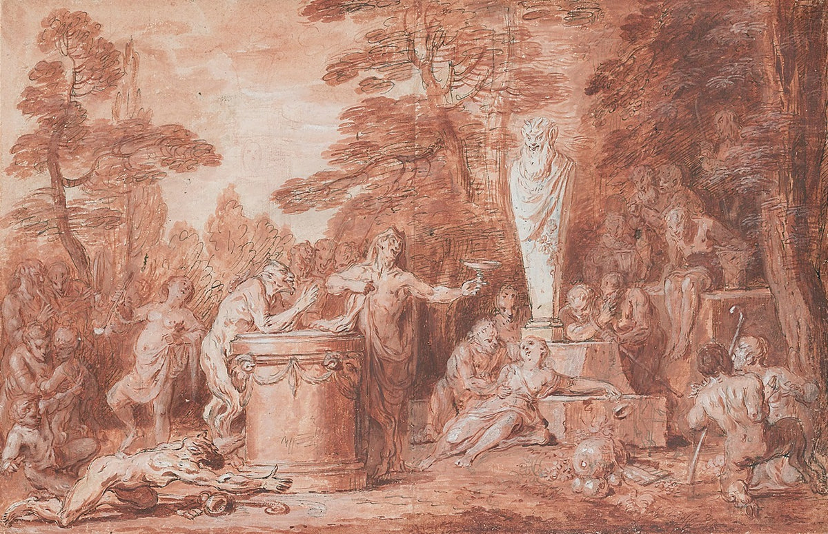 Celebration in Honor of the God Pan Poster Print by Claude Gillot