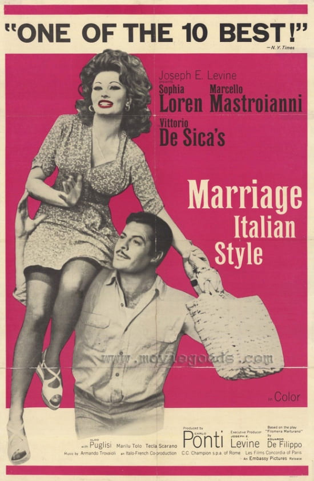 Marriage - Italian Style Movie Poster Print showcasing classic Italian cinema.