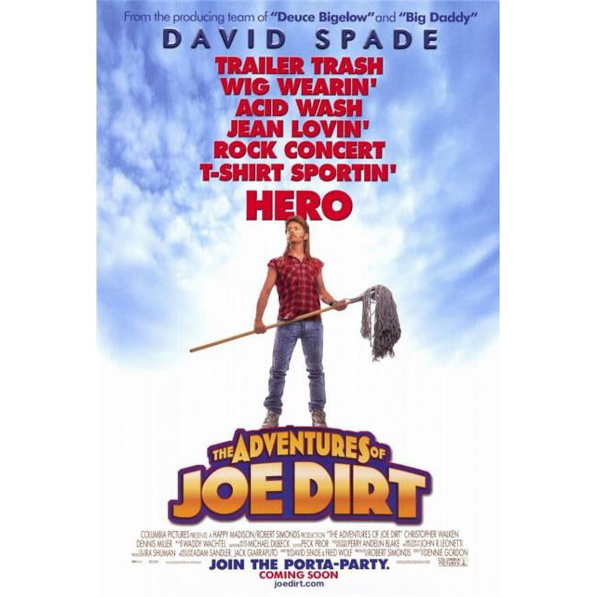 The Adventures of Joe Dirt Movie Poster Print 27x40