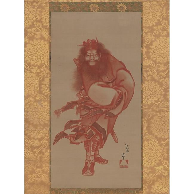 Red Shoki The Demon Queller Poster Print by Katsushika Hokusai