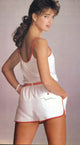 Brooke Shields White Romper Outfit Photo Print, vintage fashion art.