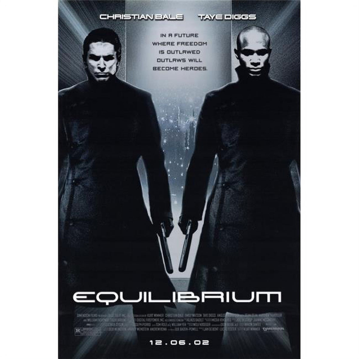 Equilibrium Movie Poster Print featuring stunning dystopian imagery.