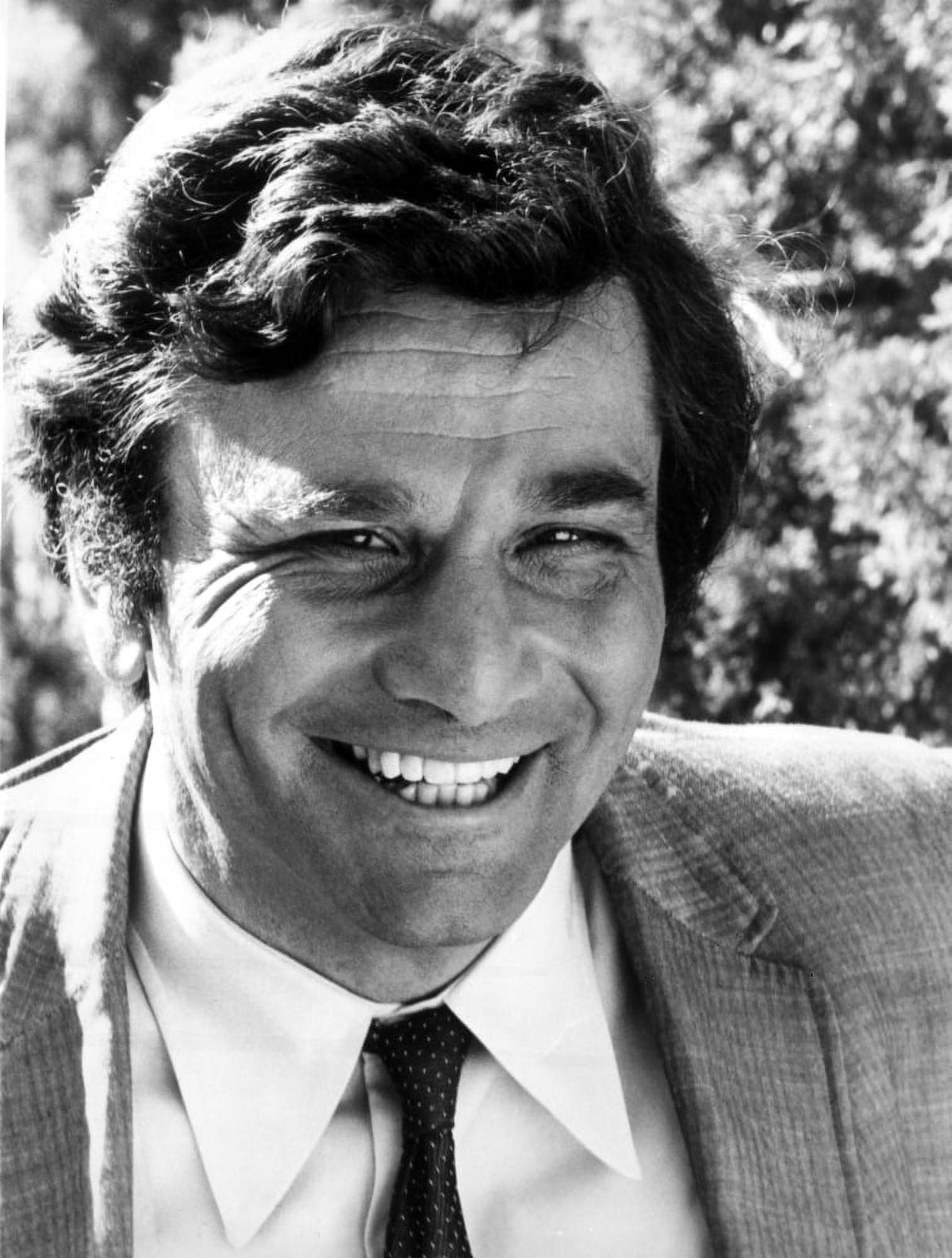 Peter Falk outdoors photo print capturing the iconic actor in a natural setting.