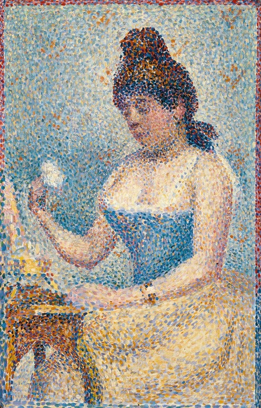 Young Woman Powdering Herself by Georges Seurat art print