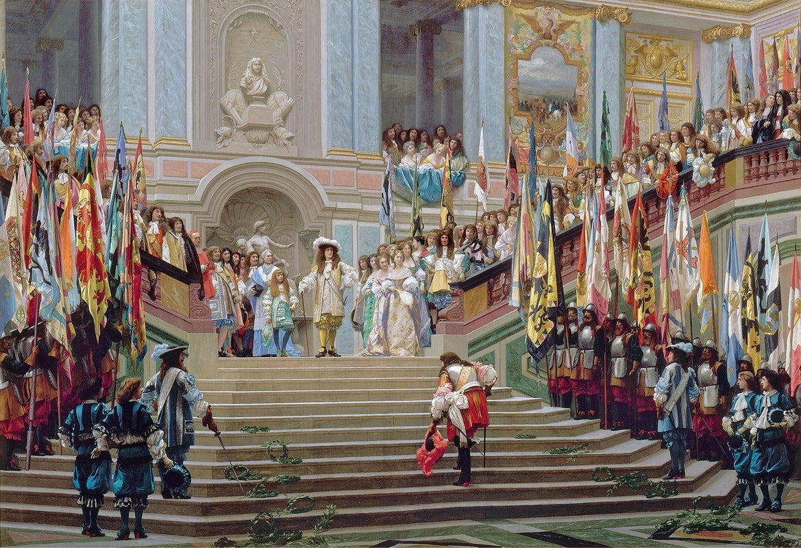 Reception of Le Grand Condé by Louis XIV at Versailles Poster Print by Jean-Léon Gérôme