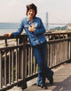 Freddie Prinze classic portrait photo print in long sleeves and jeans.
