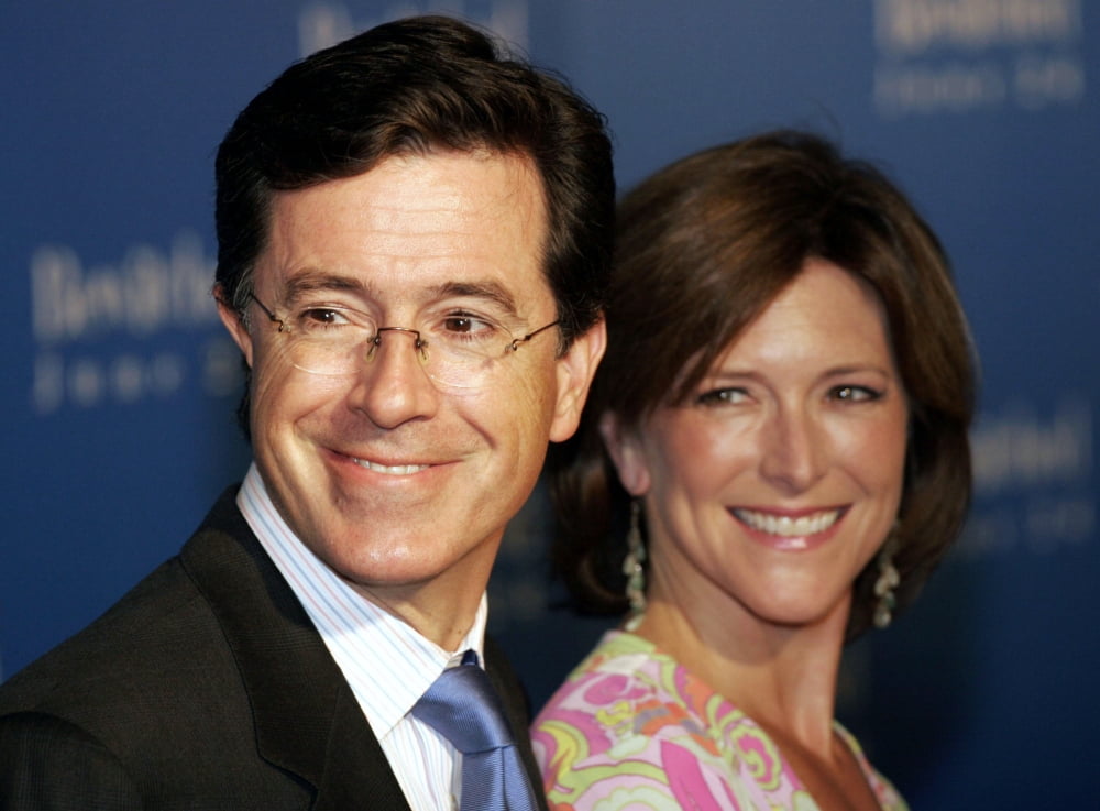 Stephen Colbert's wife at Bewitched world premiere photo print