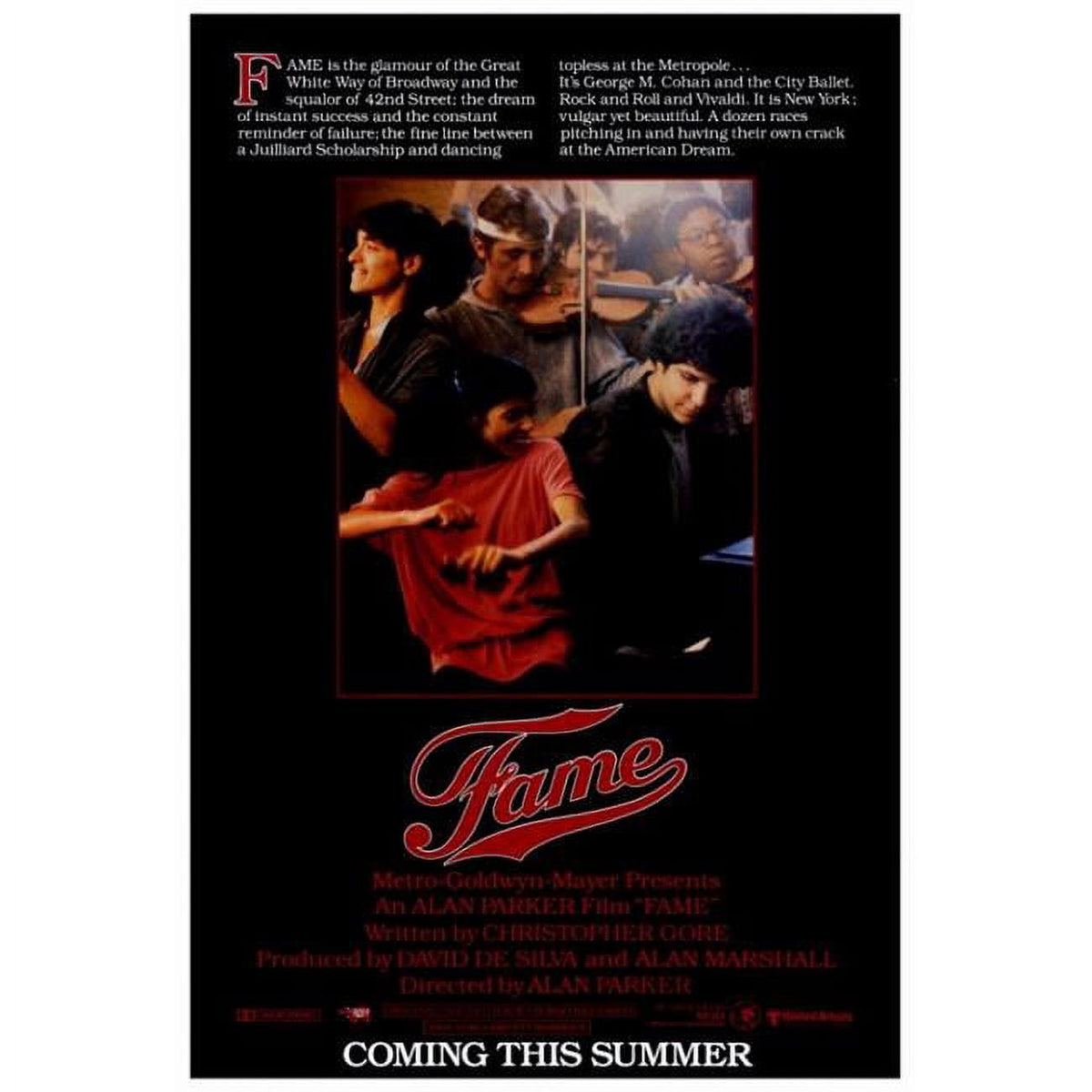 Fame Movie Poster Print showcasing vibrant colors and iconic imagery