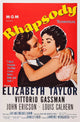 Rhapsody Us Movie Poster featuring Vittorio Gassman and Elizabeth Taylor, 1954, 11x17.
