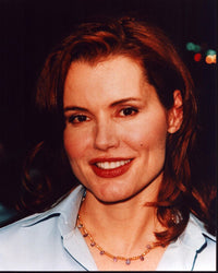 Geena Davis close-up photo print in blue button down, 8x10