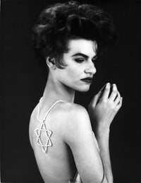 Sandra Bernhard portrait photo print featuring Star of David