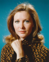 Susan Howard portrait in blue background photo print.