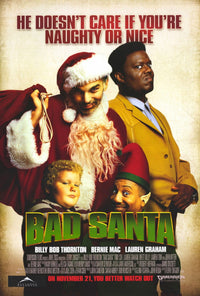 Bad Santa Movie Poster 27x40 - Holiday Humor Print