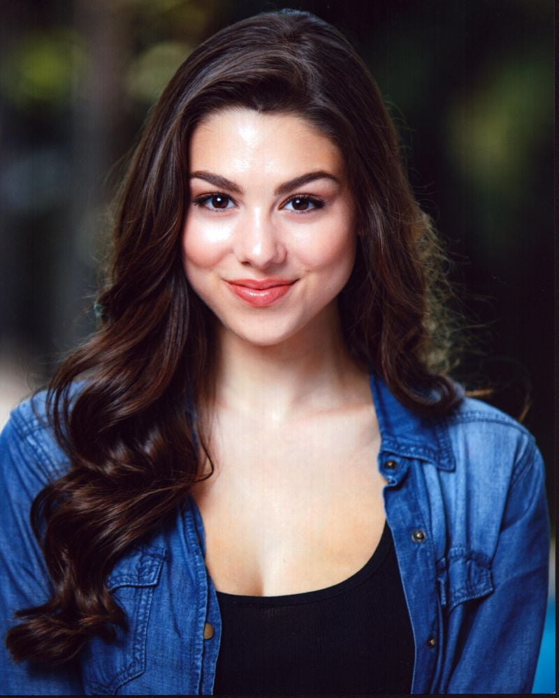 Kira Kosarin photo print in denim top, stylish wall art