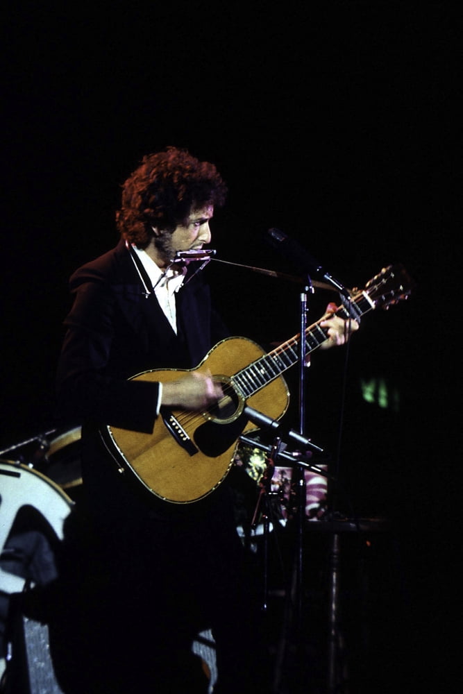 Bob Dylan performing live on stage photo print