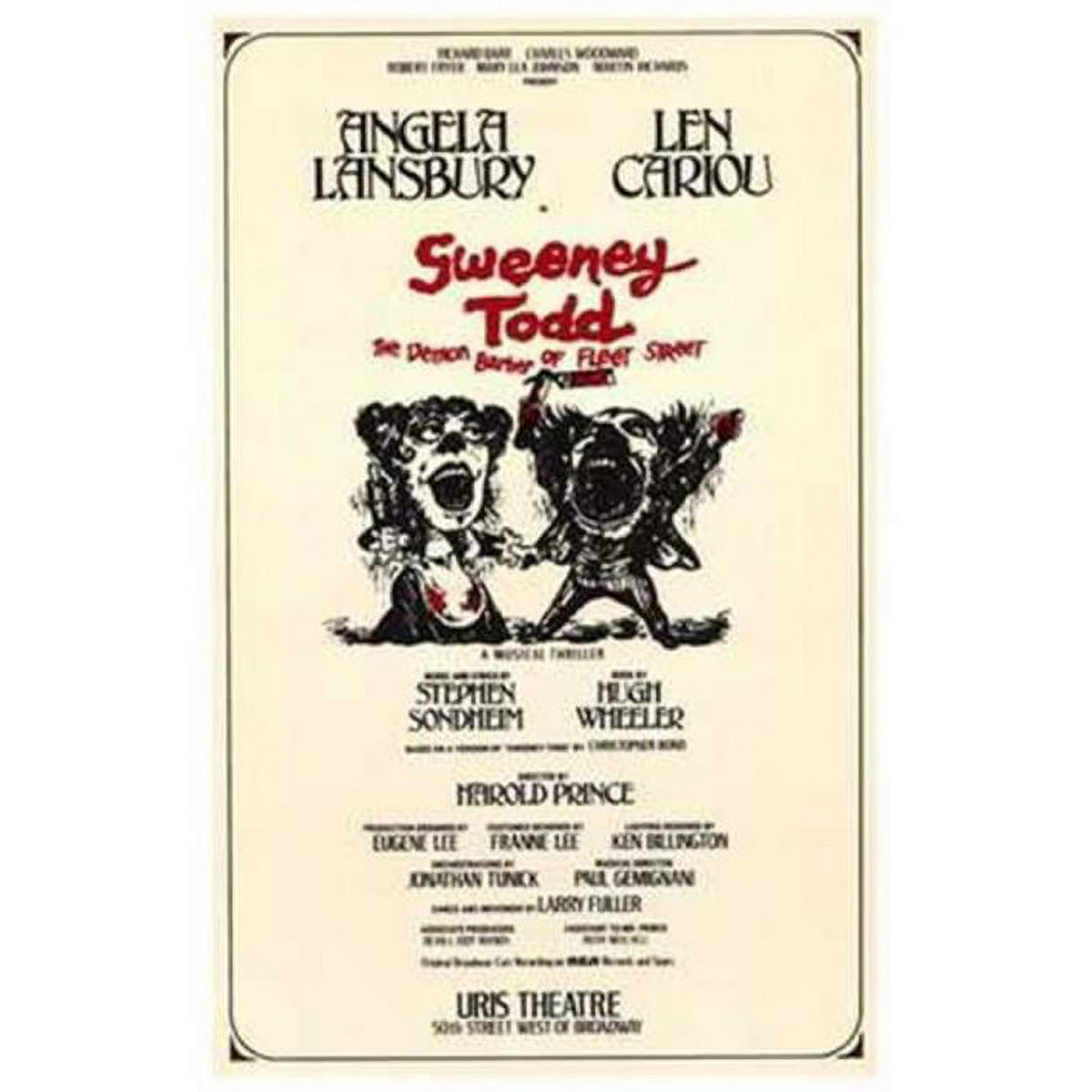 Sweeney Todd Broadway Musical Movie Poster 11x17