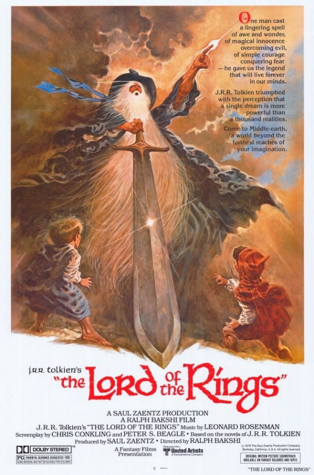 The Lord of the Rings Movie Poster 11x17 print showcasing Middle-earth adventure.