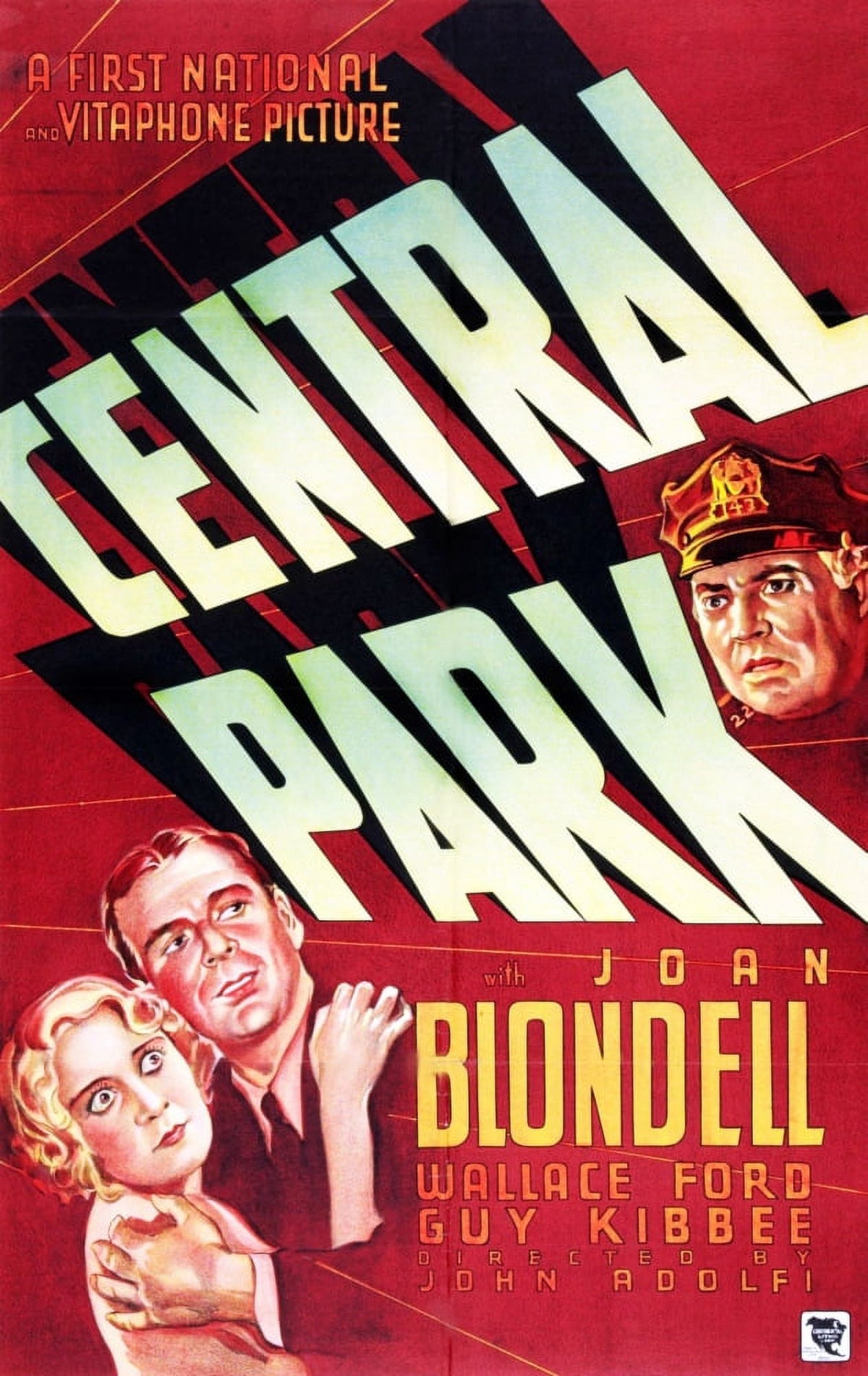 Central Park From Left 1932 Movie Masterprint Poster featuring Joan Blondell, Wallace Ford, Guy Kibbee