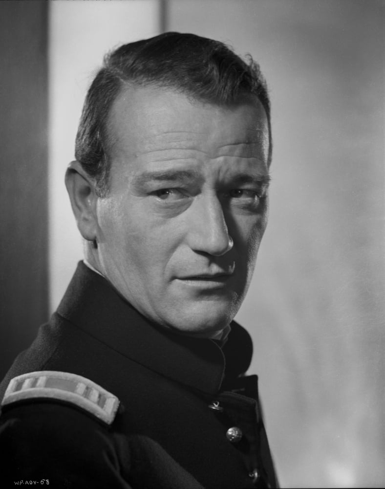 John Wayne portrait photo print in military uniform