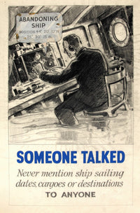 Someone Talked Historical Poster Print (1939-1946) artwork