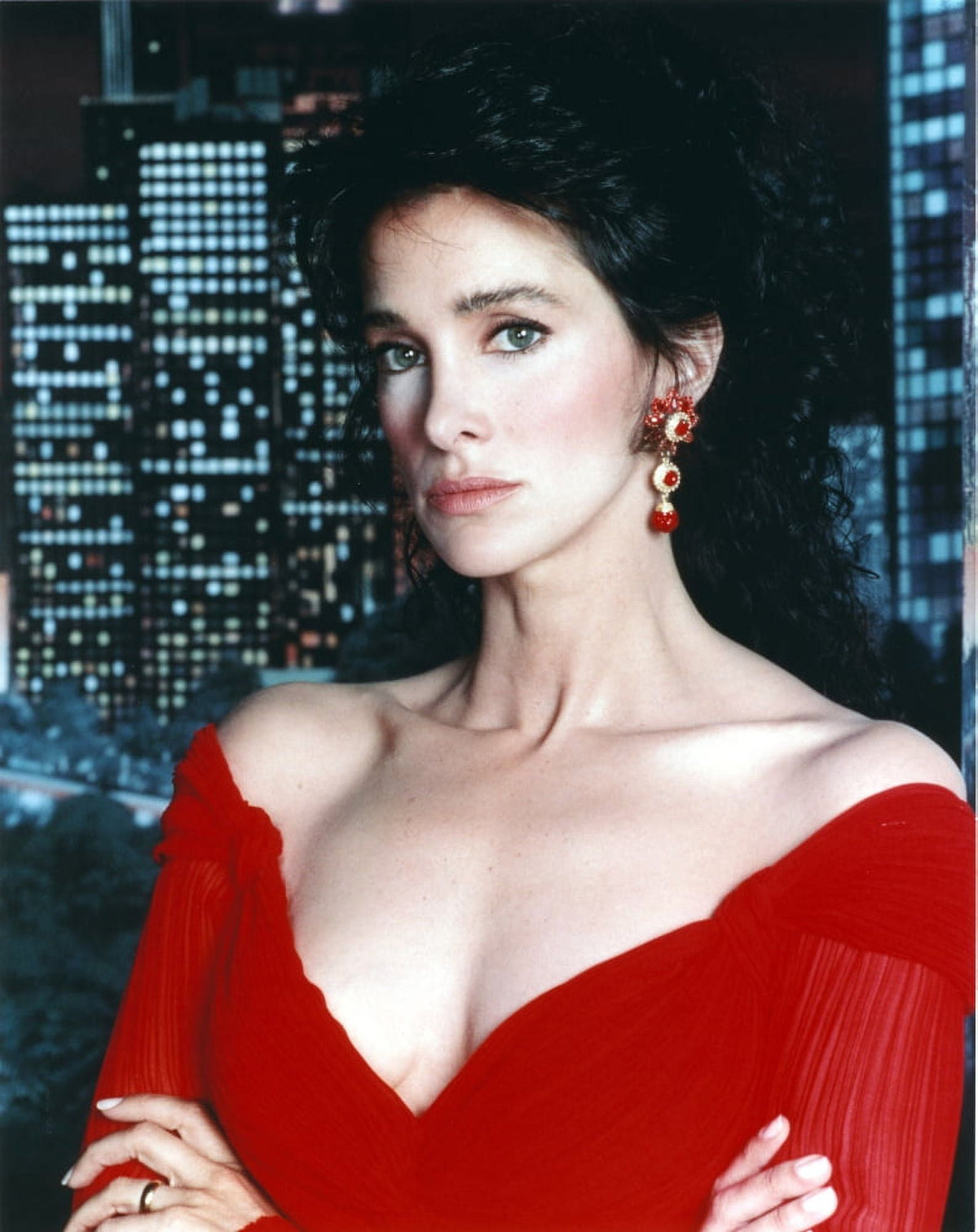 Connie Selleca portrait photo print in red dress
