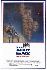 The Right Stuff Movie Poster Print in 27x40 size featuring iconic space exploration imagery.