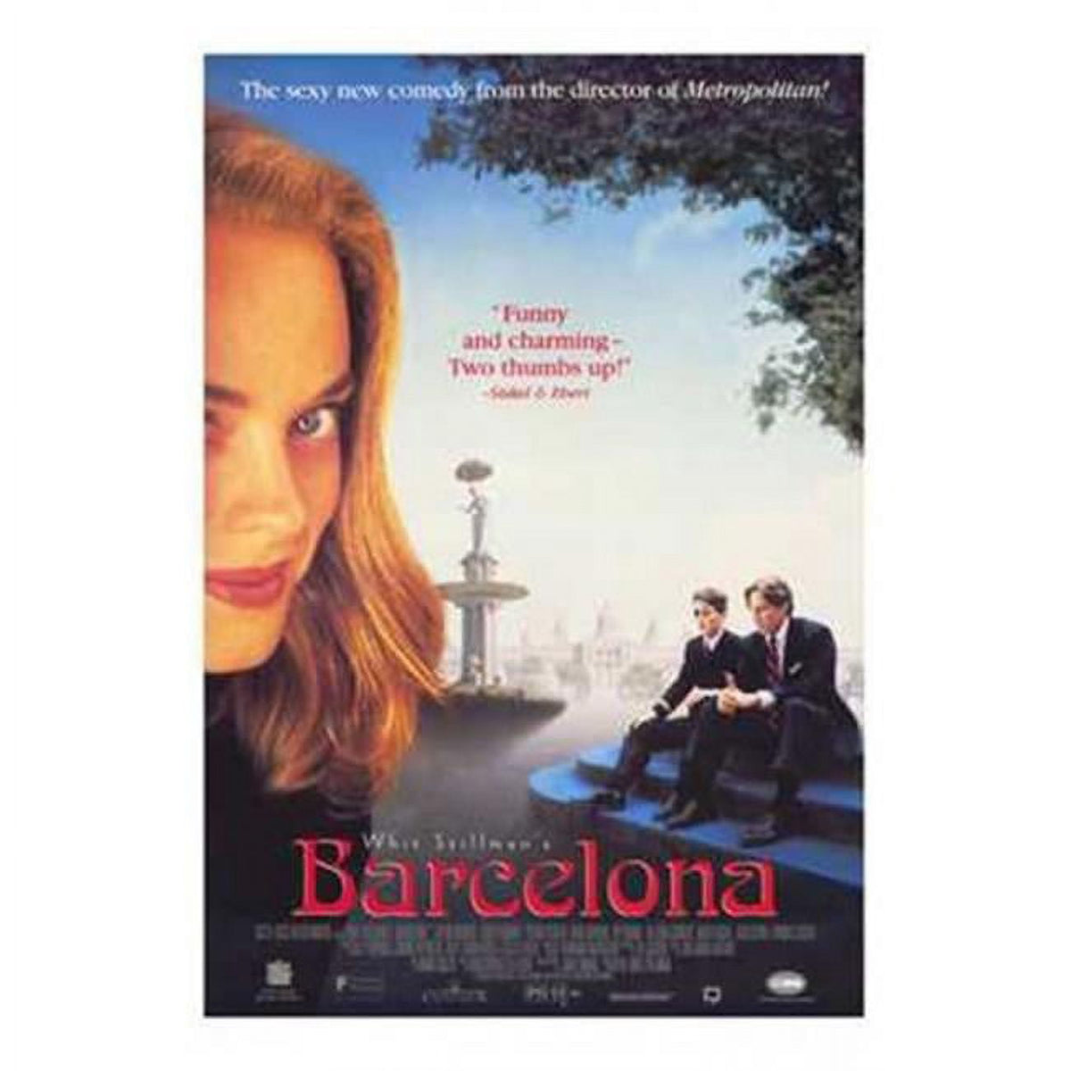 Barcelona movie poster showcasing the iconic city scenery in a vibrant design.
