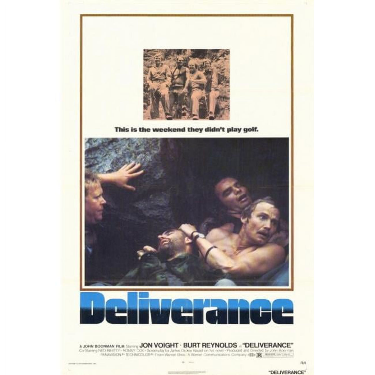 Deliverance movie poster print measuring 27 x 40 inches.