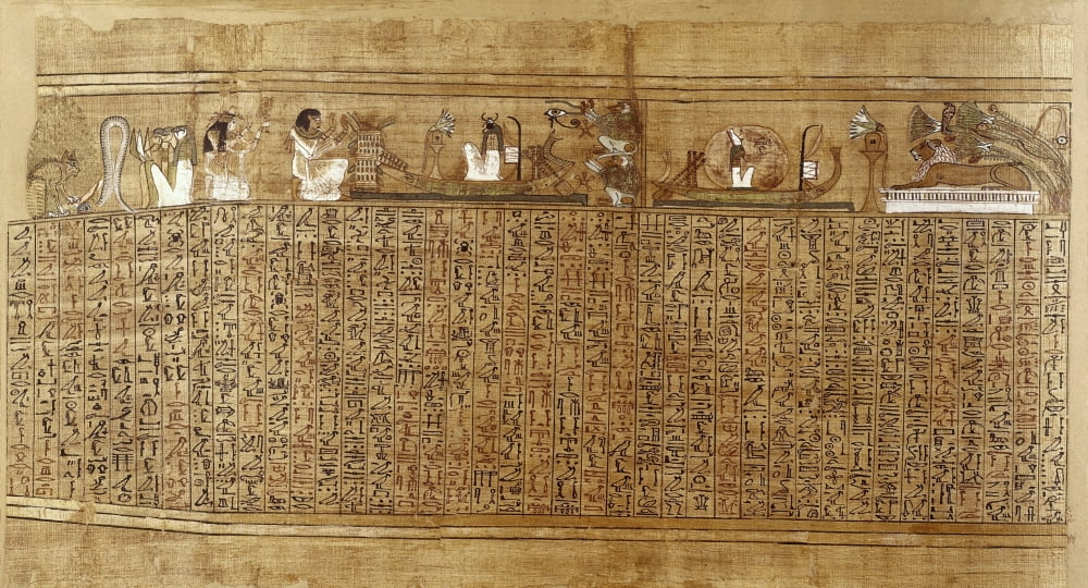 Book of the Dead Papyrus Poster Print showcasing ancient Egyptian art
