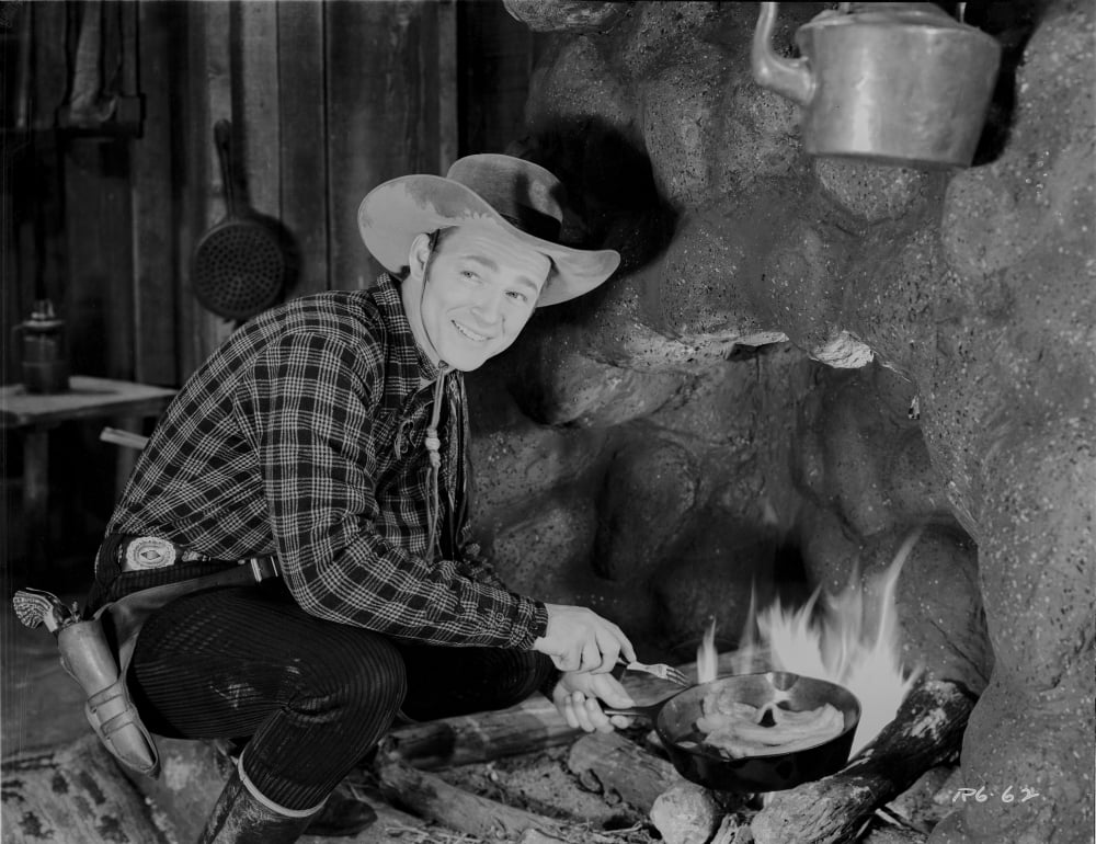 Roy Rogers Cooking with Cowboy Outfit Photo Print 10x8