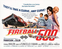 Fireball 500 movie poster featuring Frankie Avalon, Annette Funicello, Julie Parrish, and Fabian from the 1966 film.