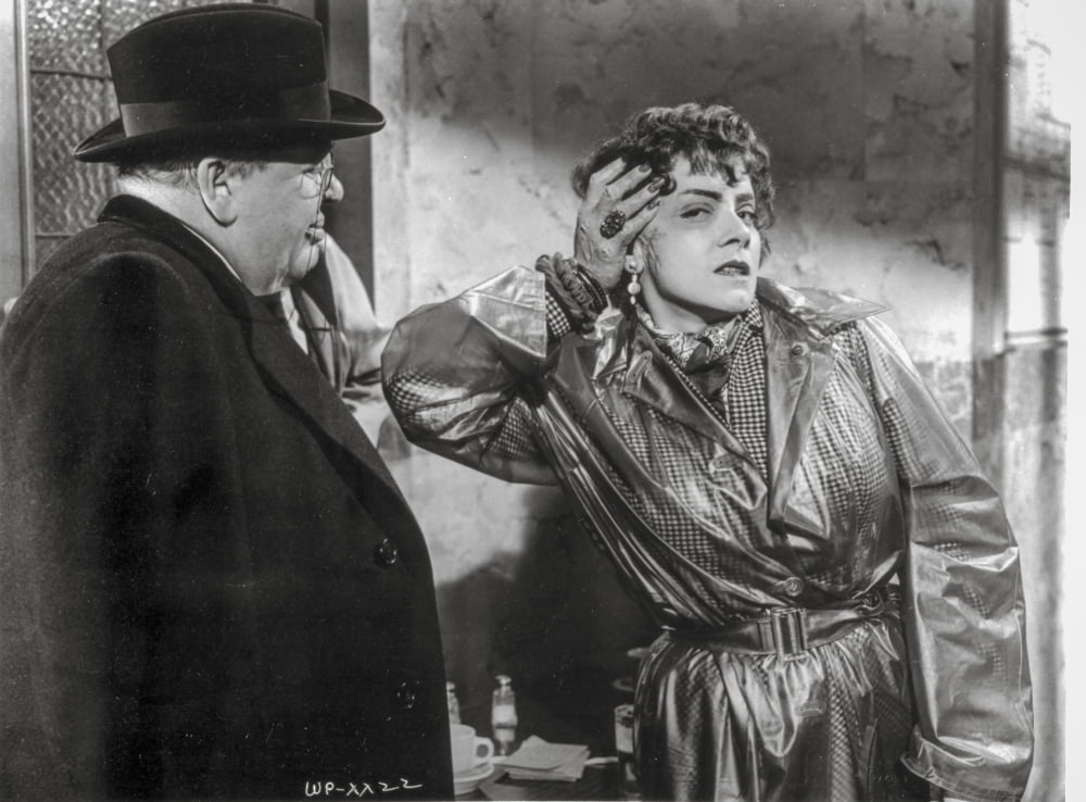Witness For The Prosecution movie scene photo print of a man and woman talking.