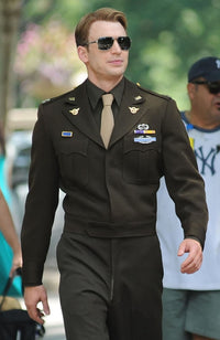 Chris Evans on location filming The Avengers in Central Park photo print.