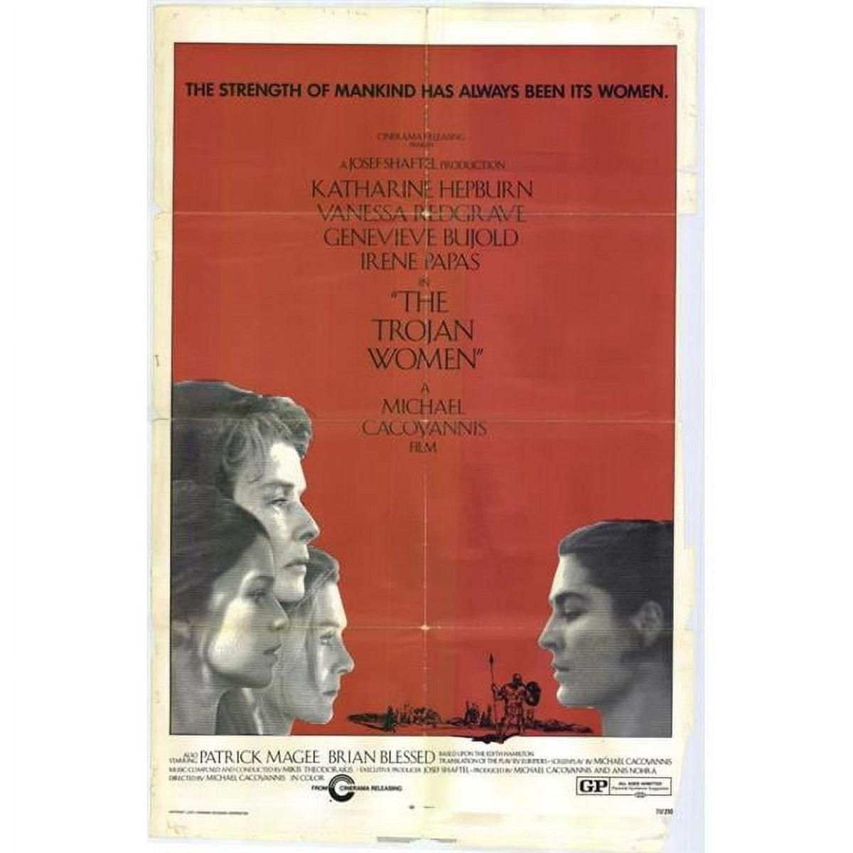 The Trojan Women Movie Poster Print - 27x40 size, classic film art.