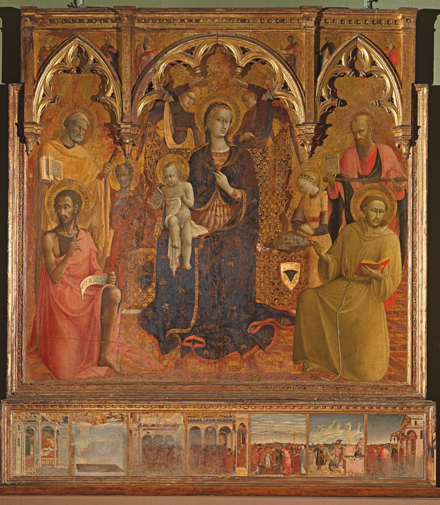 Polyptych of Our Lady of the Snow Poster Print - Beautiful religious artwork