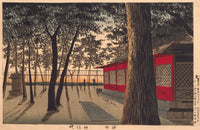 Daybreak at Shrine Kanda Poster Print by Kobayashi Kiyochika