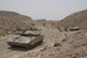Merkava III main battle tanks in Negev Desert poster print.