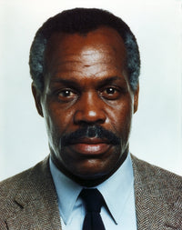 Close-up portrait photo print of Danny Glover wearing black tie.