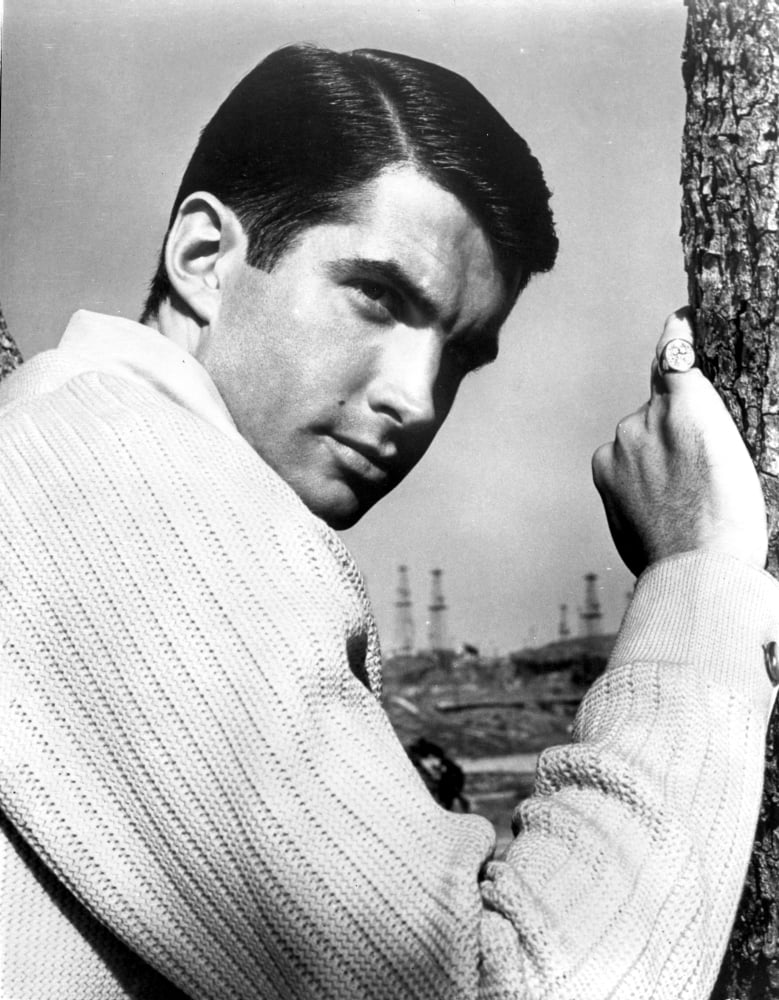 George Hamilton posing in a sweater photo print.