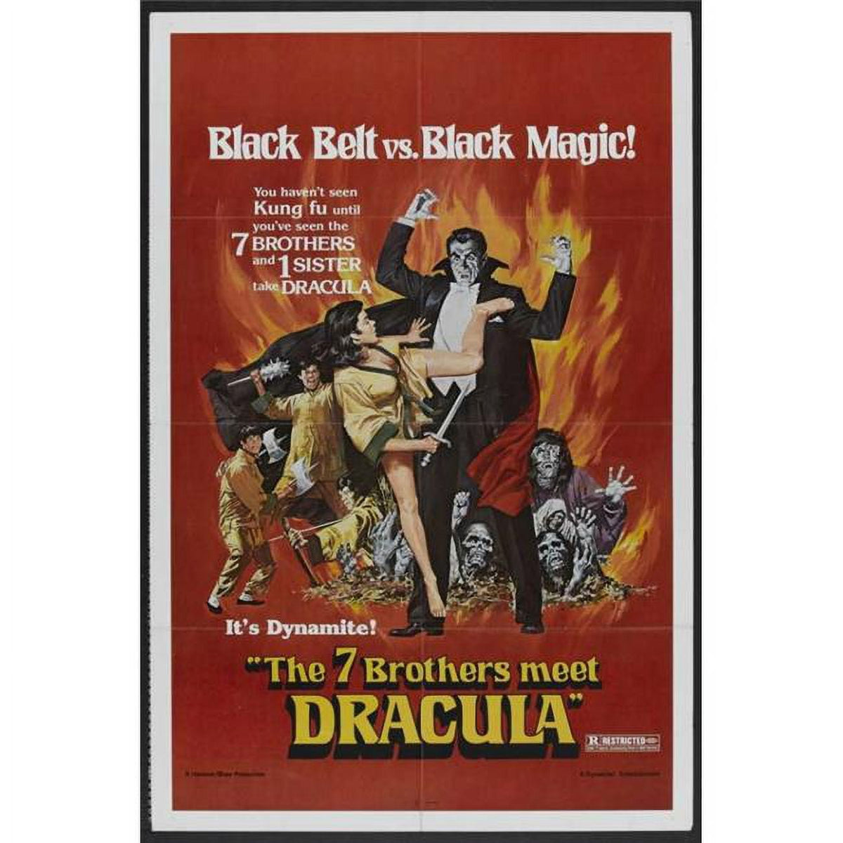 Legend of the 7 Golden Vampires Movie Poster Print 27x40