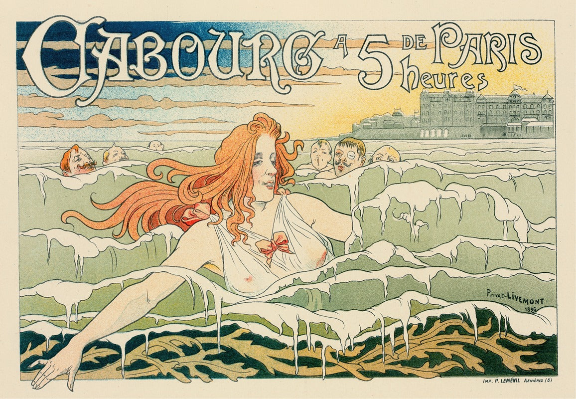 Casino De Cabourg Art Print by Henri Privat-Livemont