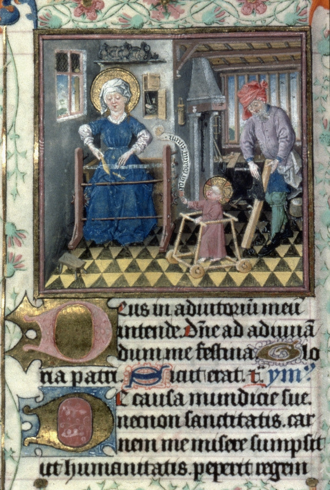 The Holy Family at Work Illumination Fine Art Print