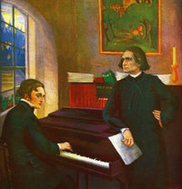 Etude Magazine Cover from February 1926 - Chopin and Liszt Fine Art Print