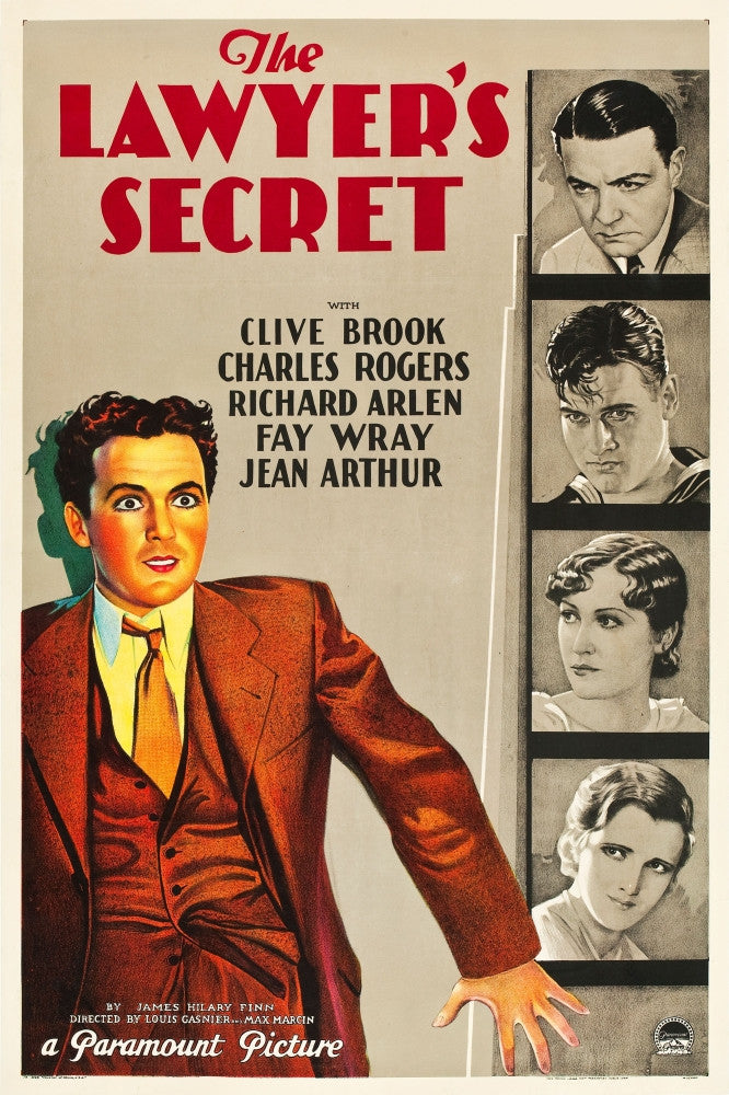 The Lawyer's Secret Movie Poster Art Print (1931)