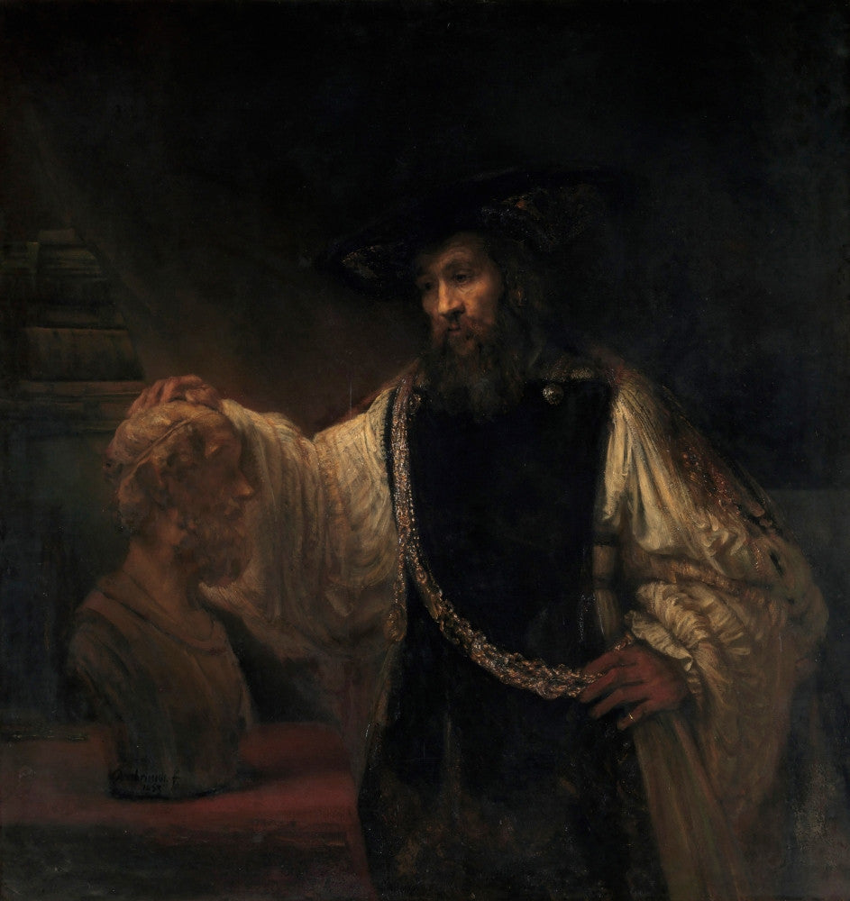 Aristotle Contemplating a Bust of Homer Fine Art Print by Rembrandt