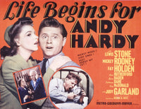 Life Begins For Andy Hardy Movie Poster Print featuring Judy Garland & Mickey Rooney