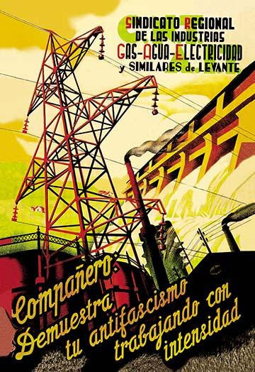 Spanish Civil War Anti-Fascist Poster Print by Santiago Carrilero Abad