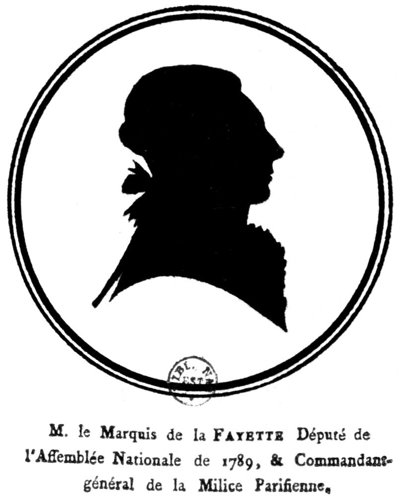 Marquis De Lafayette French Soldier Silhouette Poster Print