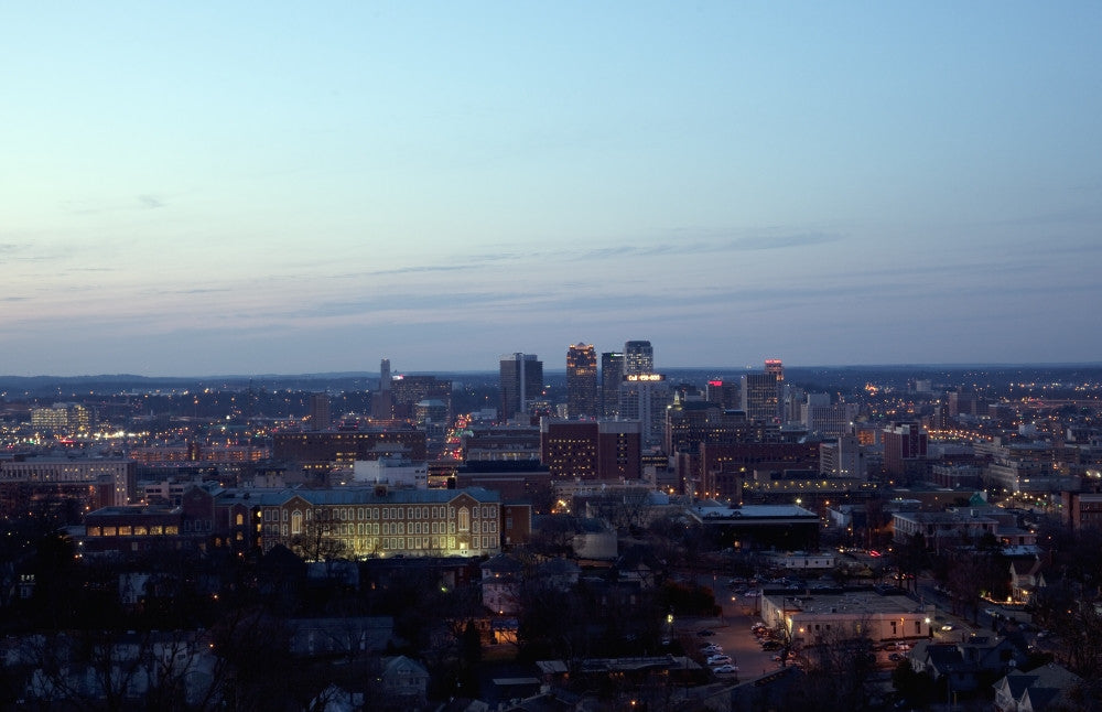 Skyline at Dusk, Birmingham, Alabama Fine Art Print by Carol Highsmith