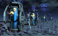 Grey Aliens Awakening Humanoid Clones - Fine Art Print
